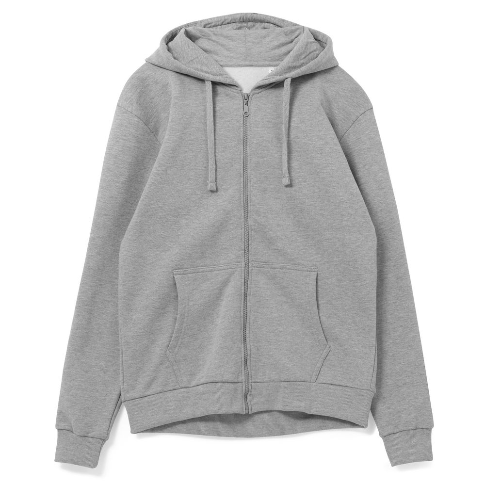 Толстовка на молнии с капюшоном Siverga 2.0, серый меланж, размер XXL