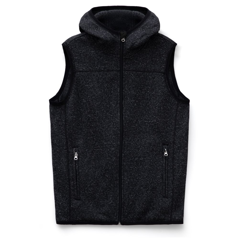 Жилет с капюшоном унисекс Gotland, черный, размер XL