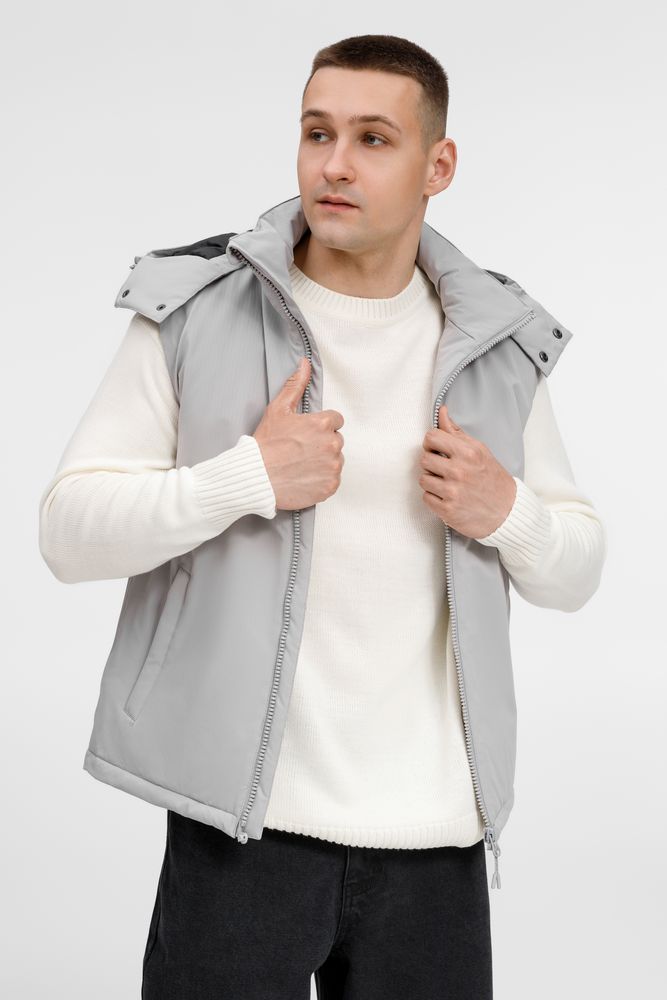 Жилет унисекс Sfera, светло-серый, размер XL