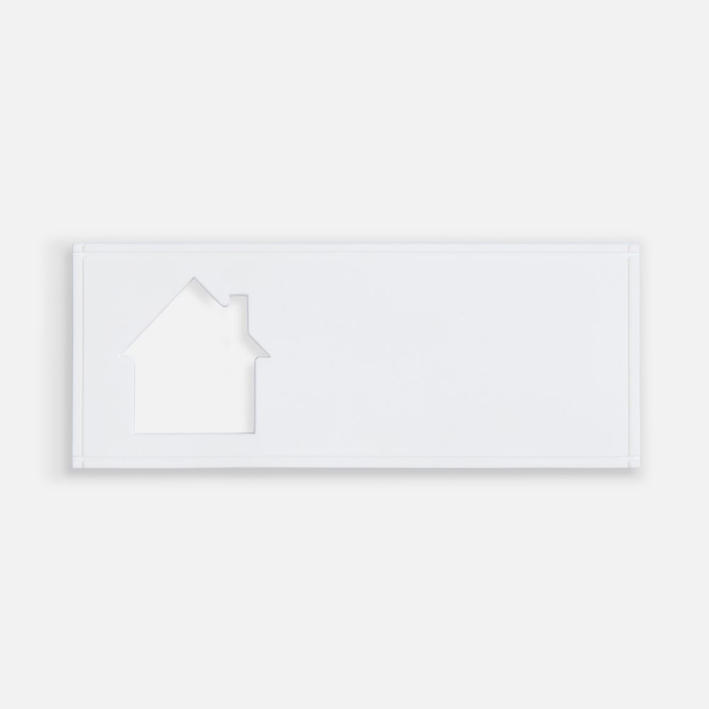 Лейбл из ПВХ с вырубкой «Дом», белый