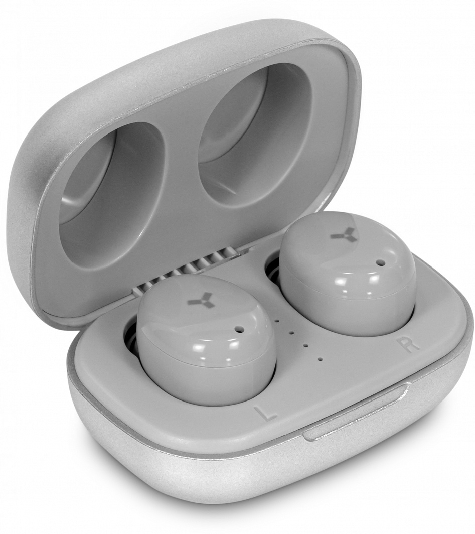 Беспроводные наушники ACCESSTYLE GRAIN TWS, серебристый (#C0C0C0;, 52 × 35 × 27 мм)