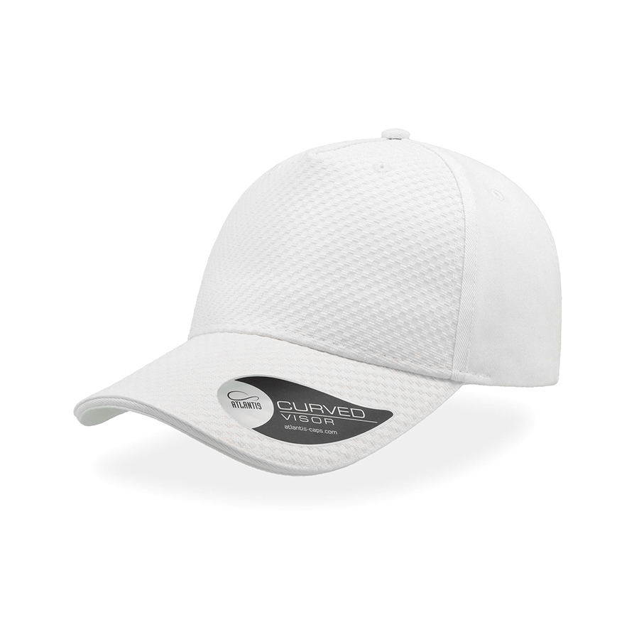 Бейсболка GEAR, 5 клиньев, застежка на липучке (#FFFFFF;, 58,5 см)