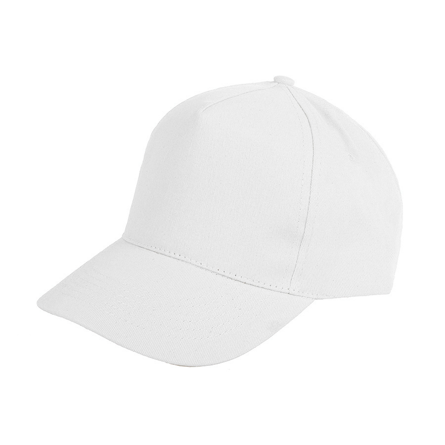 Бейсболка HIT, 5 клиньев,  застежка на липучке (#FFFFFF;, 58,5 см)