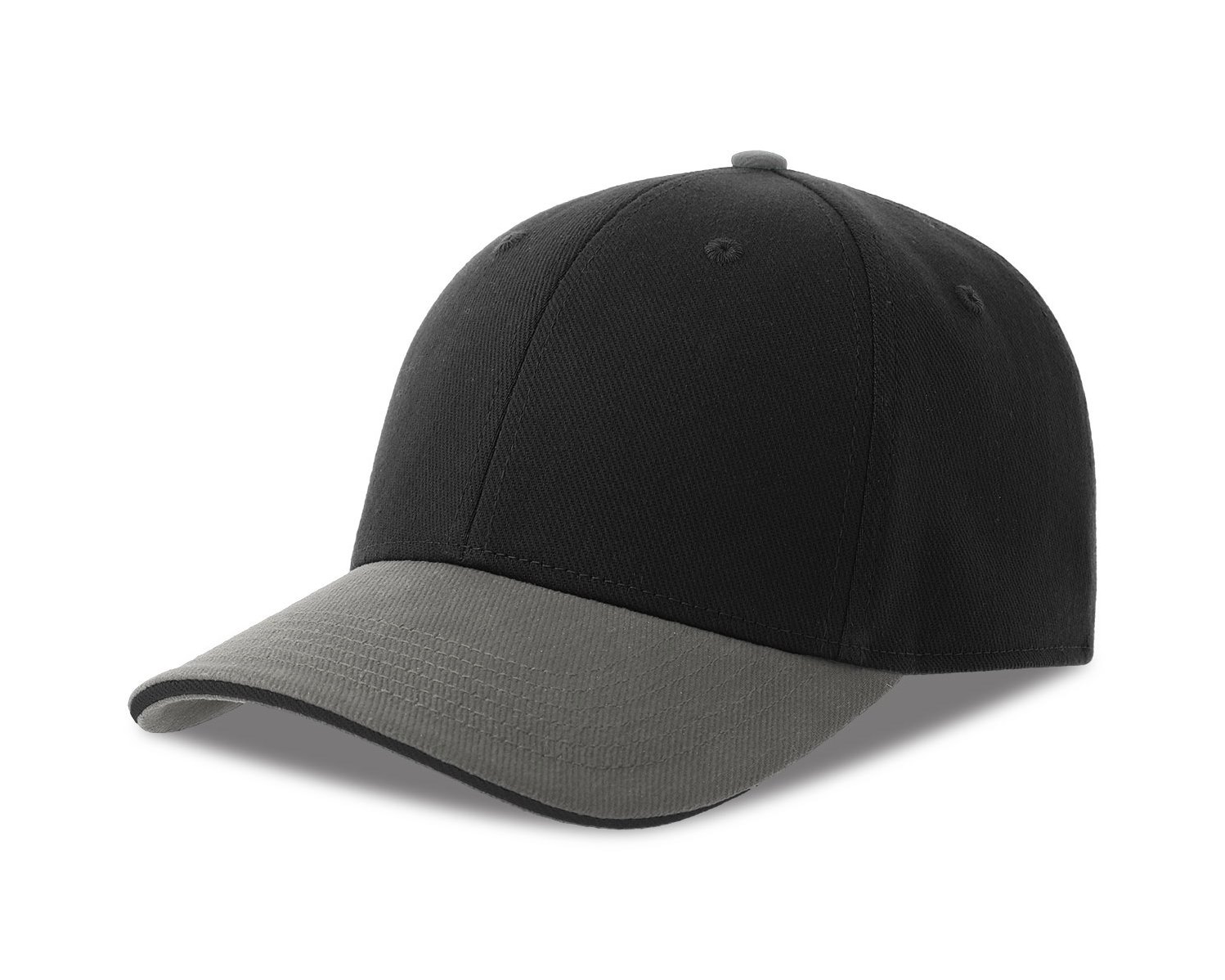 Бейсболка LIBERTY SANDWICH-S 270, 6 клиньев, металлическая застежка (#000000;, 58,5 см)