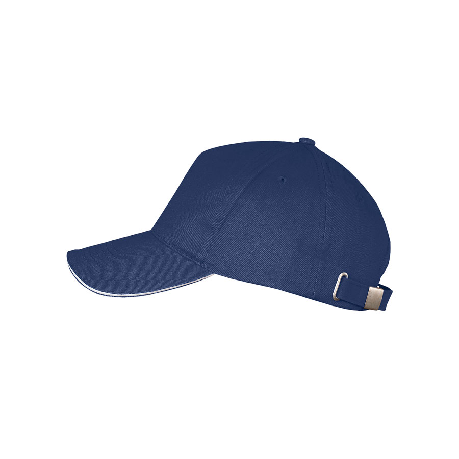 Бейсболка LONG BEACH, 5 клиньев, металлическая застежка (#00008B;, универсальный)