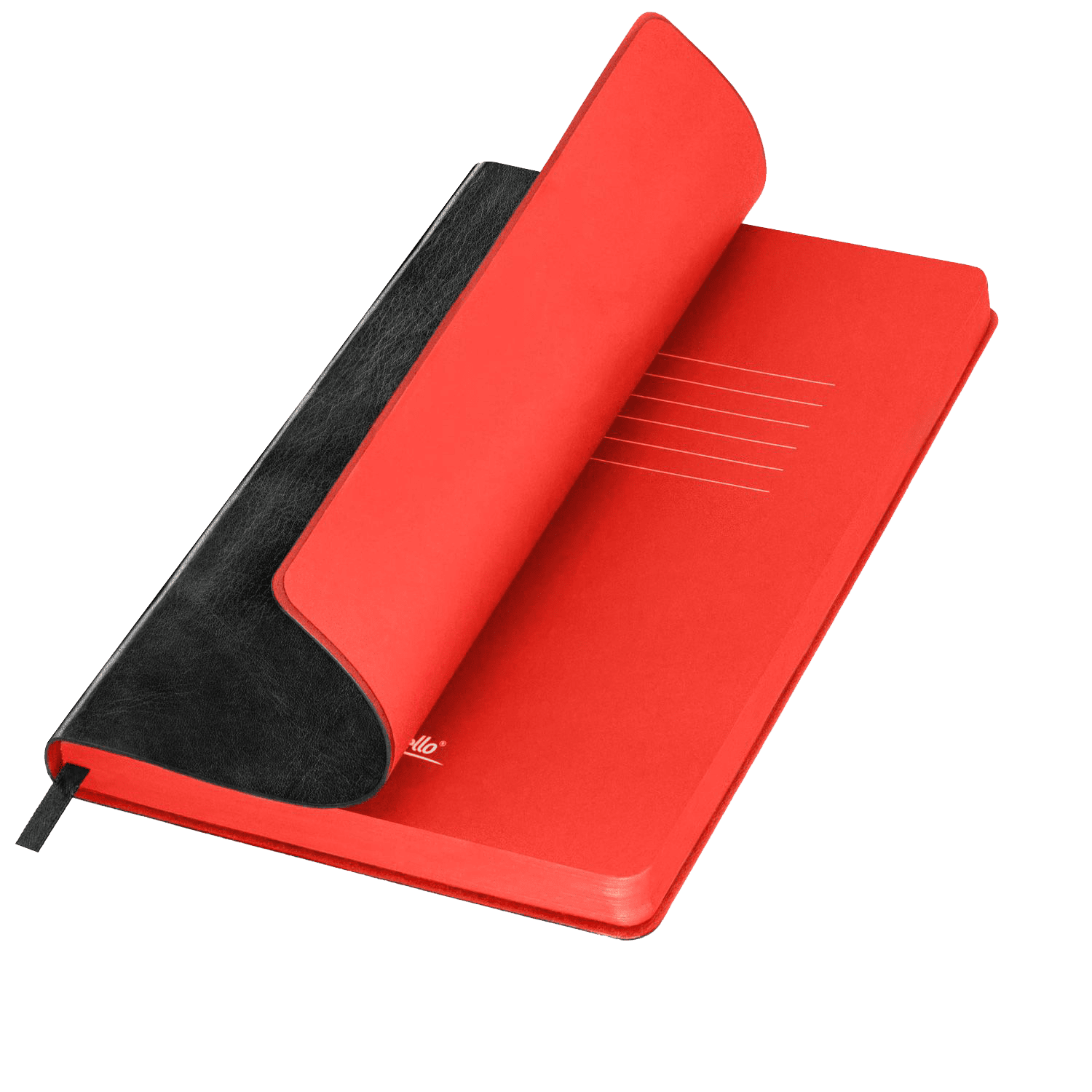 Ежедневник River side недатированный, черный/красный (с упаковкой, со стикерами)