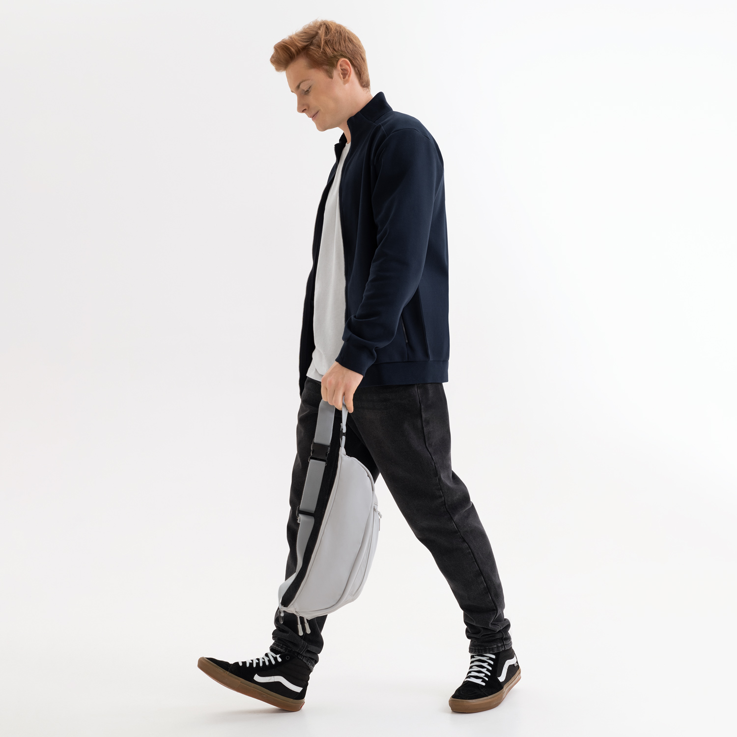 Толстовка на молнии ASTIN темно-синяя, размер XXL