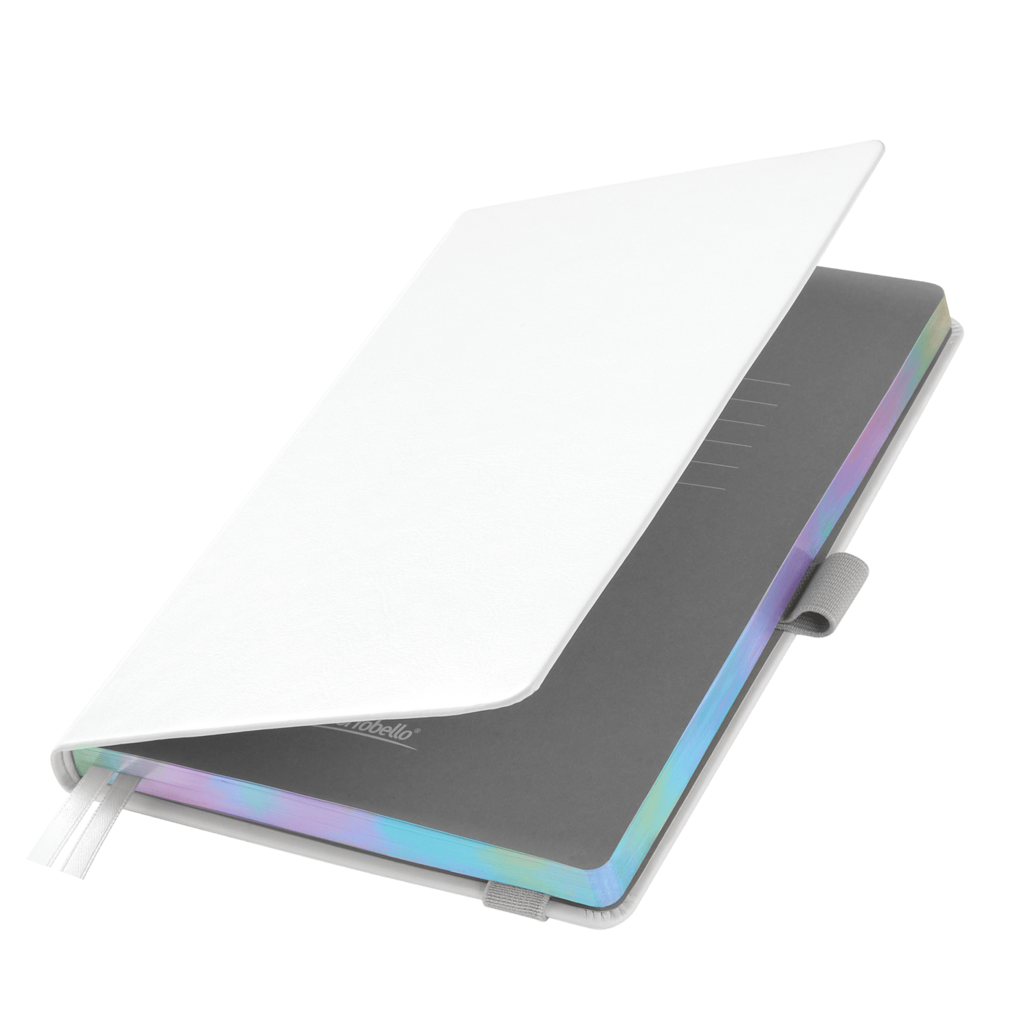 Ежедневник Galaxy недатированный, жесткая обложка, срез голограф. фольга, белый