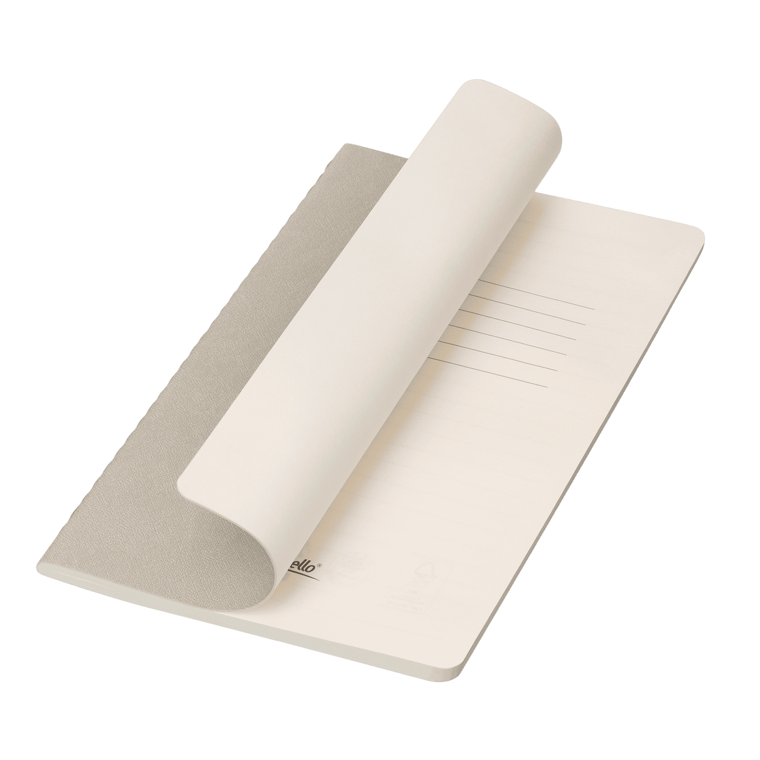 Блокнот Corsa slim, светло-серый