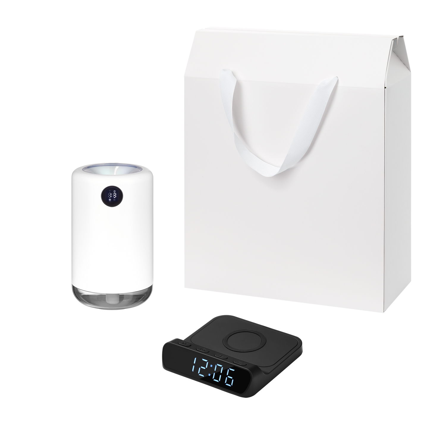 Подарочный набор Bliss, Rigel, черный (увлажнитель воздуха, зарядное устройство)