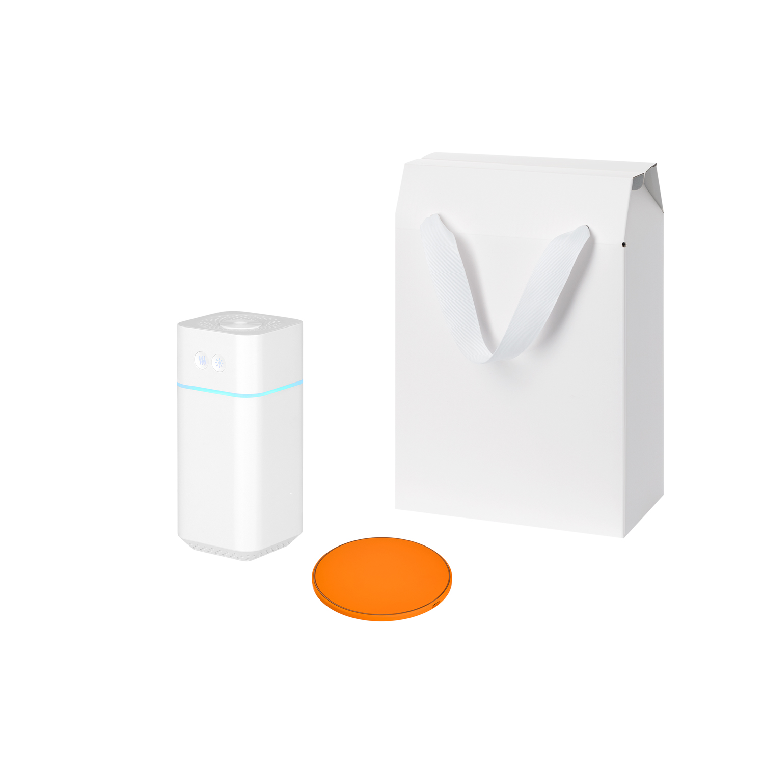 Подарочный набор Cloud NEO, Auris, оранжевый (увлажнитель воздуха, зарядное устройство)