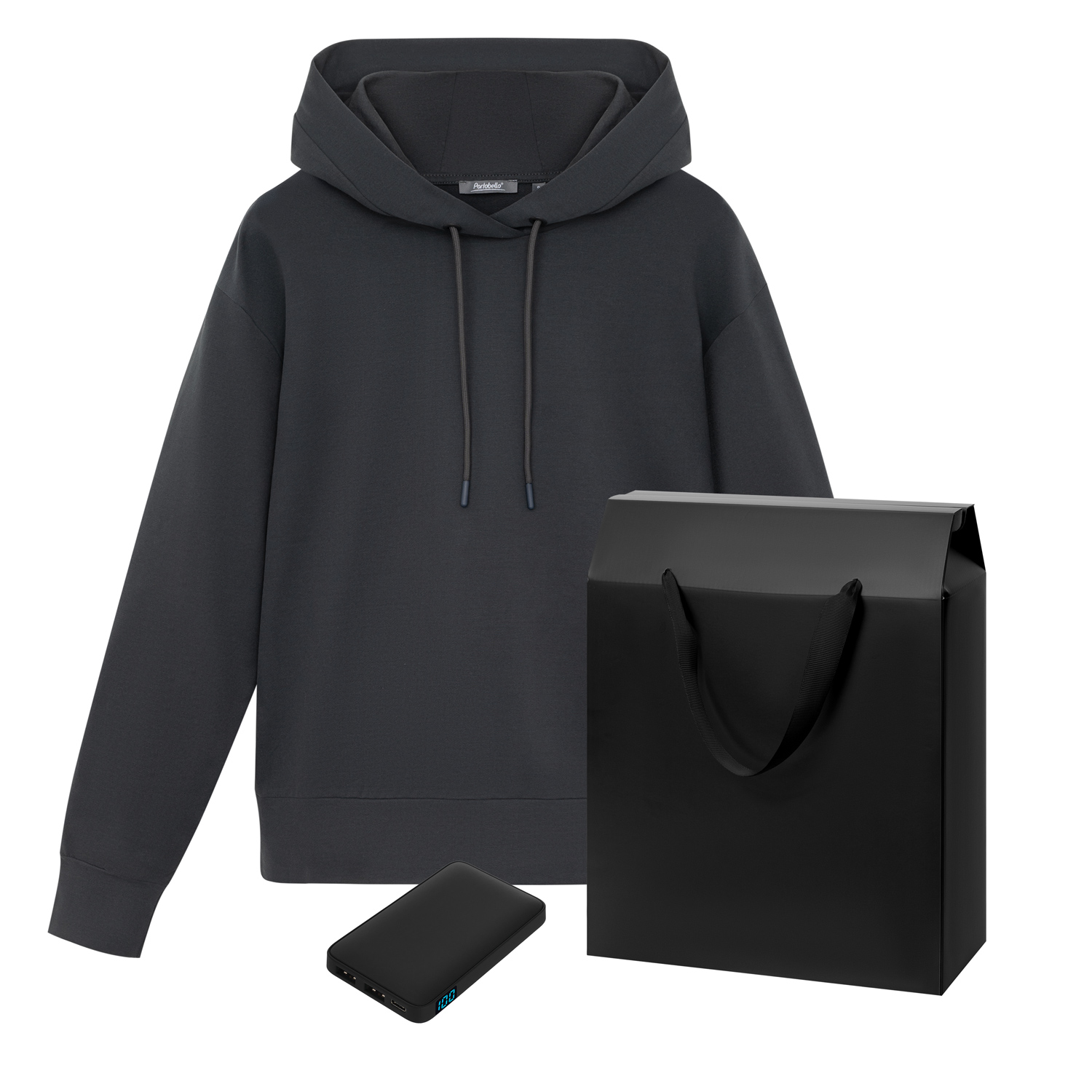 Набор с одеждой ALEX (худи, аккумулятор), черный, L