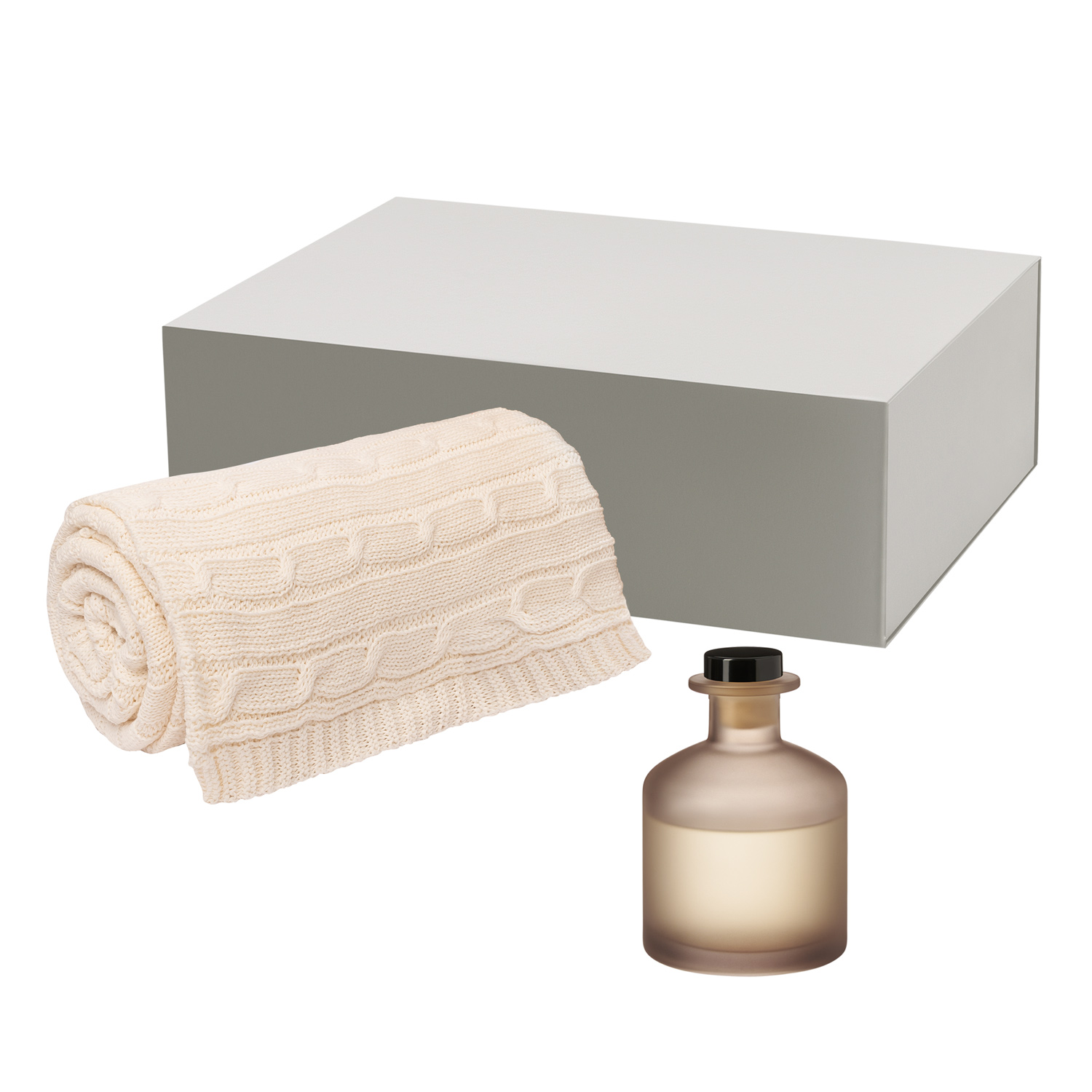 Подарочный набор Mizu, Fado, бежевый (диффузор, плед)