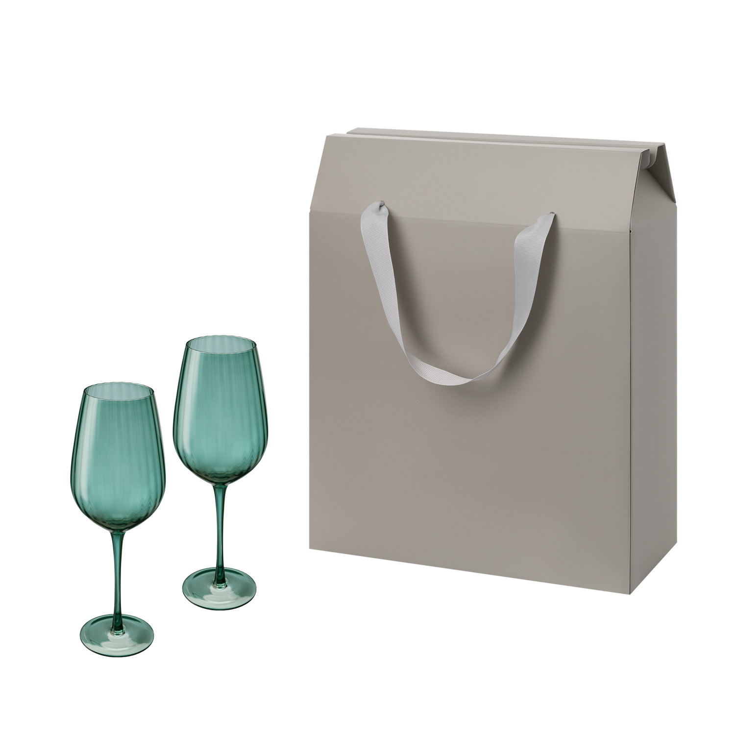 Подарочный набор 2 бокала для вина Capri в большом подарочном пакете