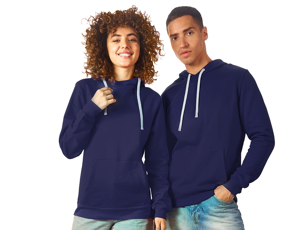 Толстовка унисекс Stream с капюшоном, синий нэйви