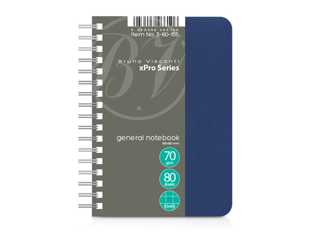 Бизнес - блокнот А6 (99 х 139 мм.) Офис-Лайн 80 л., синий