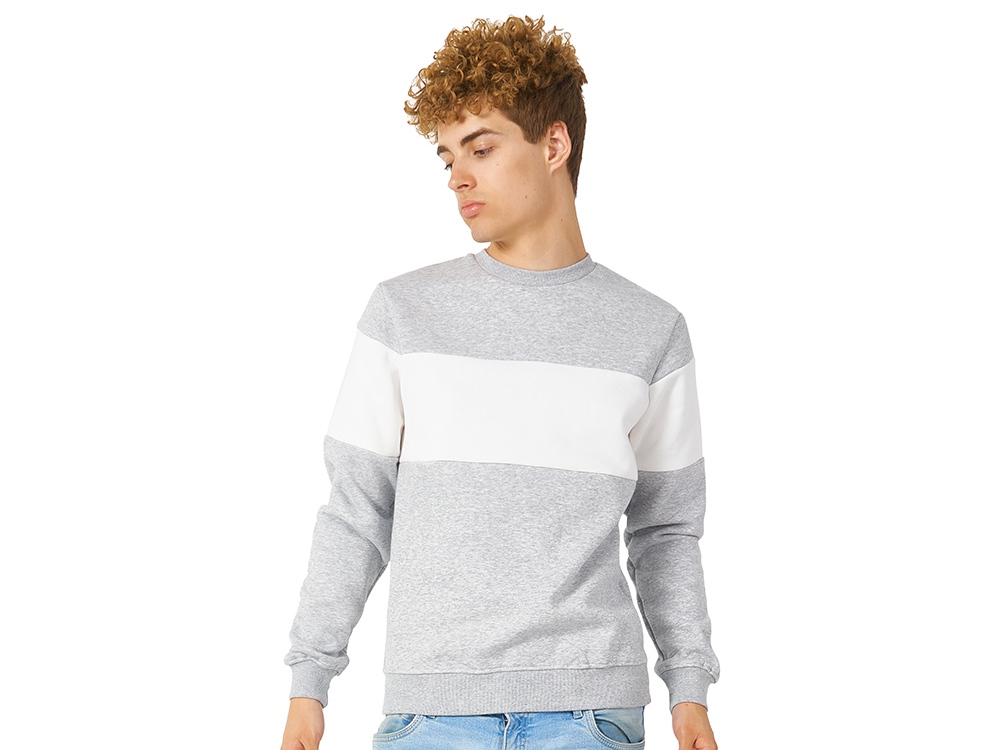 серый меланж/белый