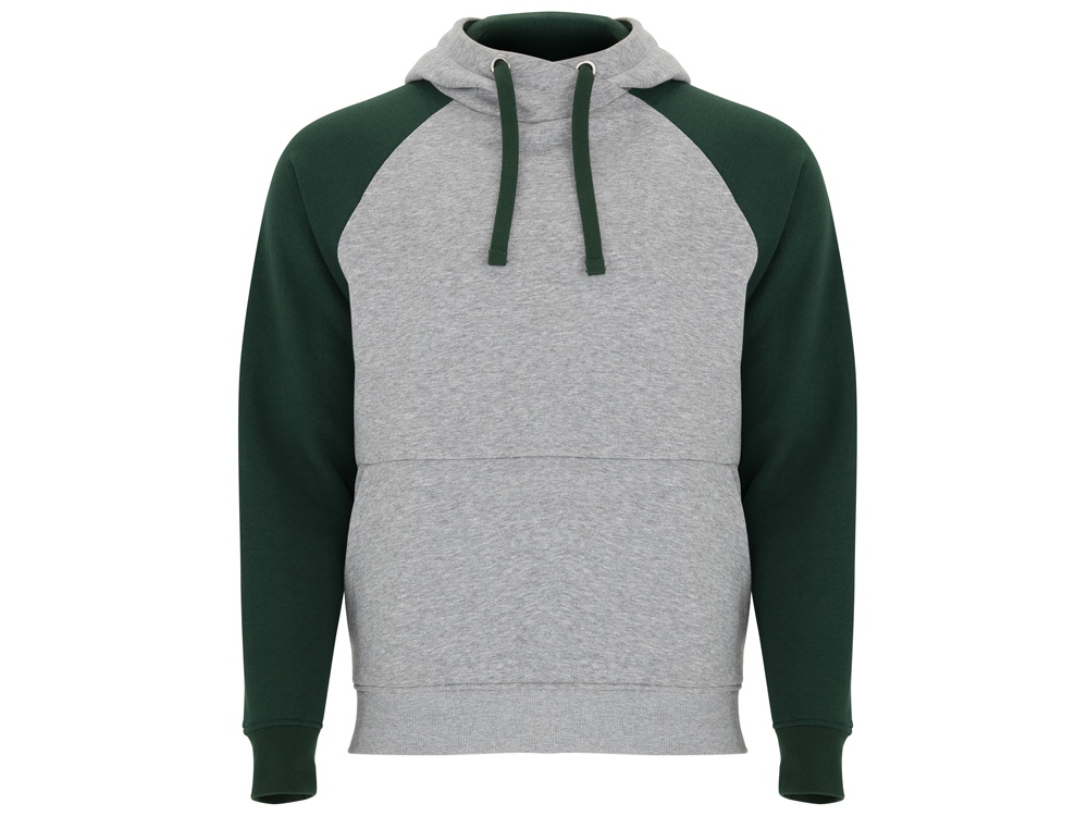 серый меланж/бутылочный зеленый