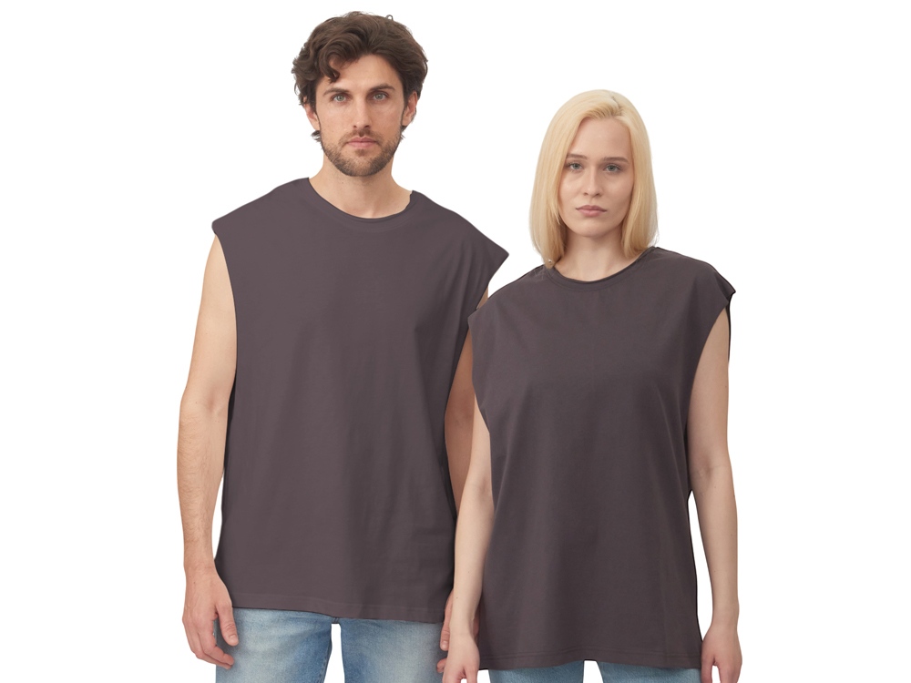 Майка оверсайз Berlin, унисекс, темно-серый