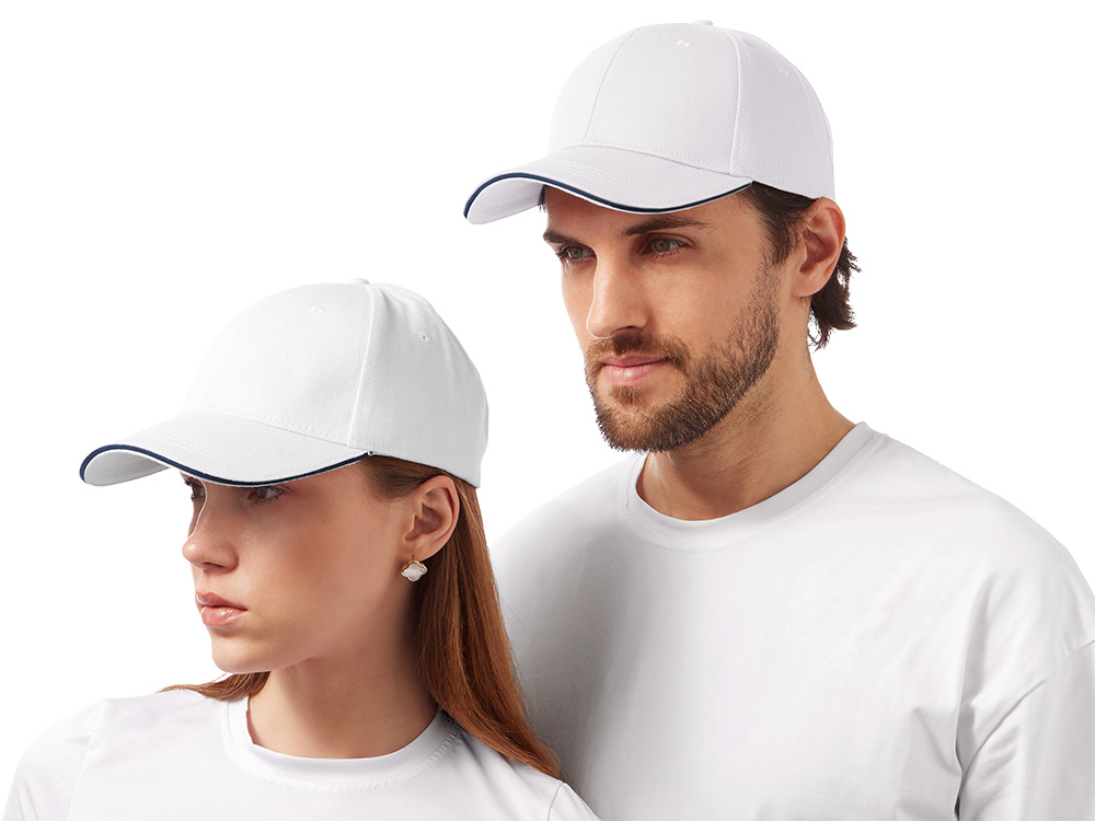 Бейсболка Cancun, белый/темно-синий