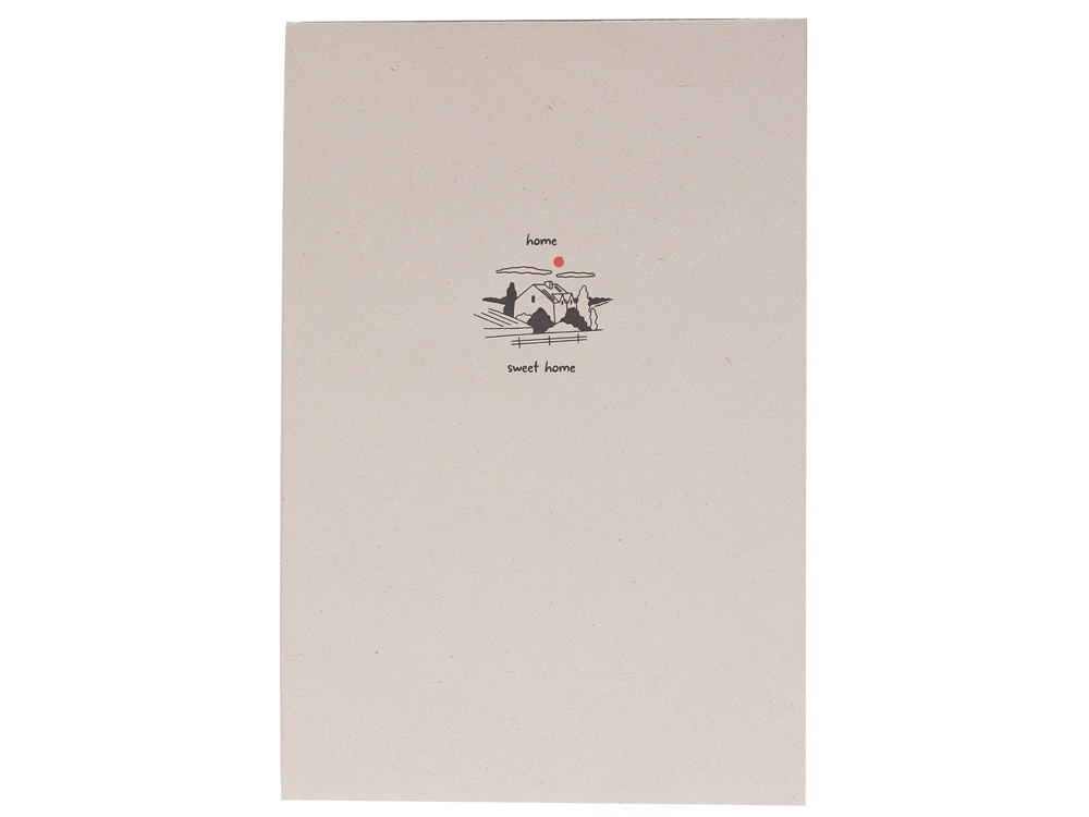 Блокнот А5 Adiantum из переработанного тростника, 80 листов, гибкая обложка, натуральный (тампопечать)